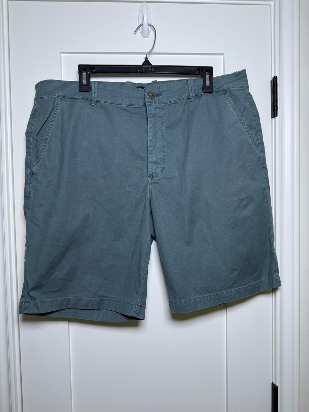 Hudson Jeans Teal Flat-Front Cotton Chino Shorts